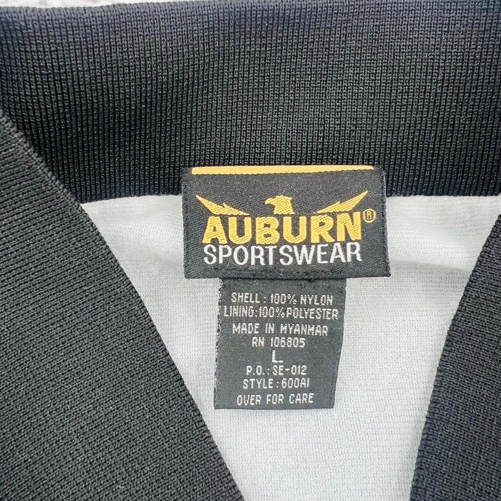 Auburn Sportswear Mens Black 55 Crown Victoria Bomber Jacket Large Windbreaker - Picture 4 of 7
